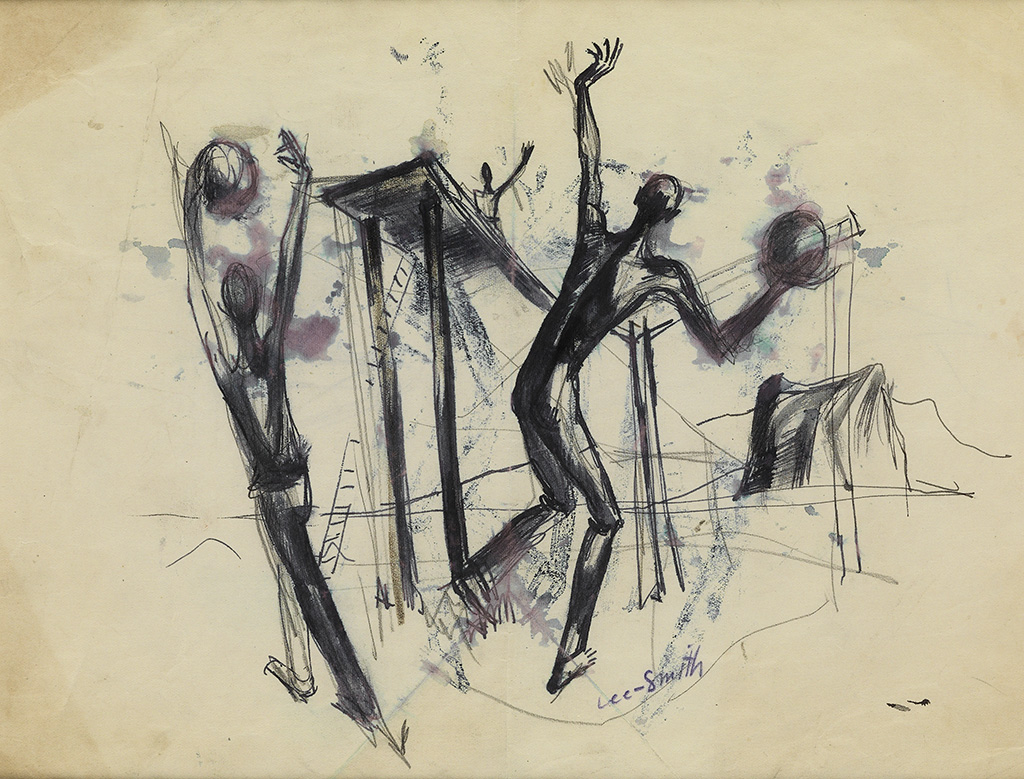 HUGHIE LEE SMITH (1915 - 1999) Untitled (Ballplayers, Wharf, and Ladder).